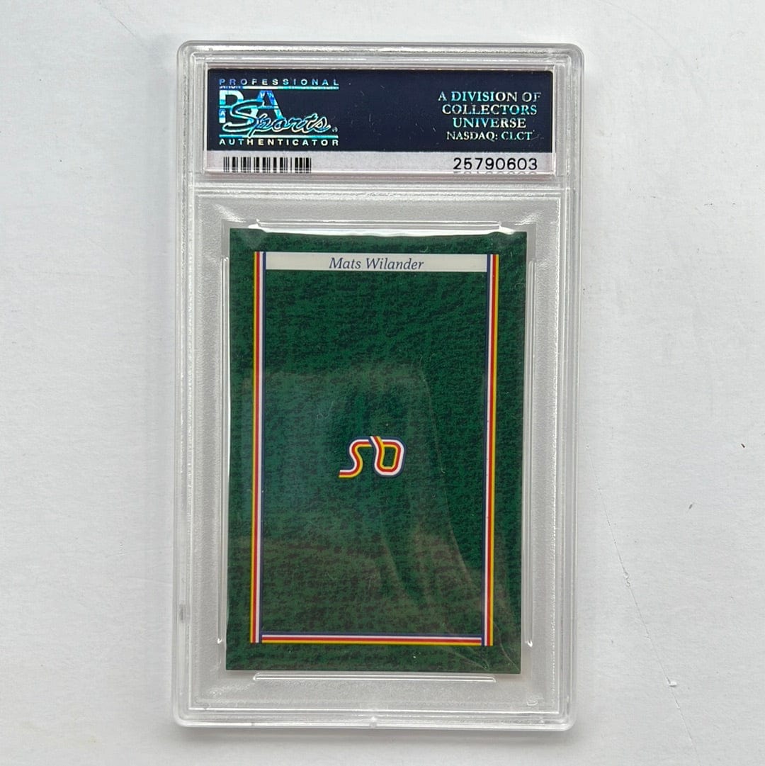 I Like Mikes Mid Century Modern PSA 1987 A QUESTION OF SPORT UK MATS WILANDER NM - MT WIPING FACE W/TOWEL