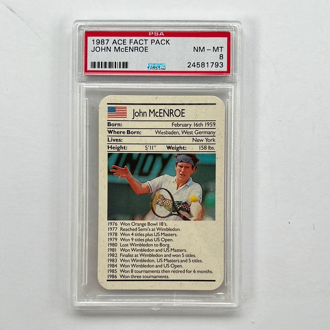 I Like Mikes Mid Century Modern PSA 1987 ACE FACT PACK JOHN McENROE