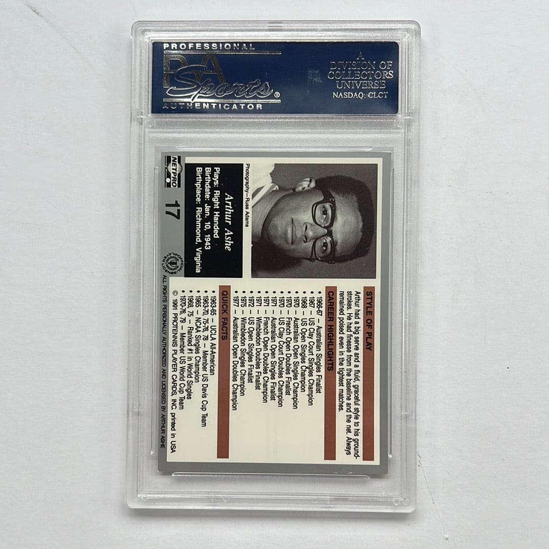 I Like Mikes Mid Century Modern PSA 1991 NETPRO LEGENDS ARTHUR ASHE