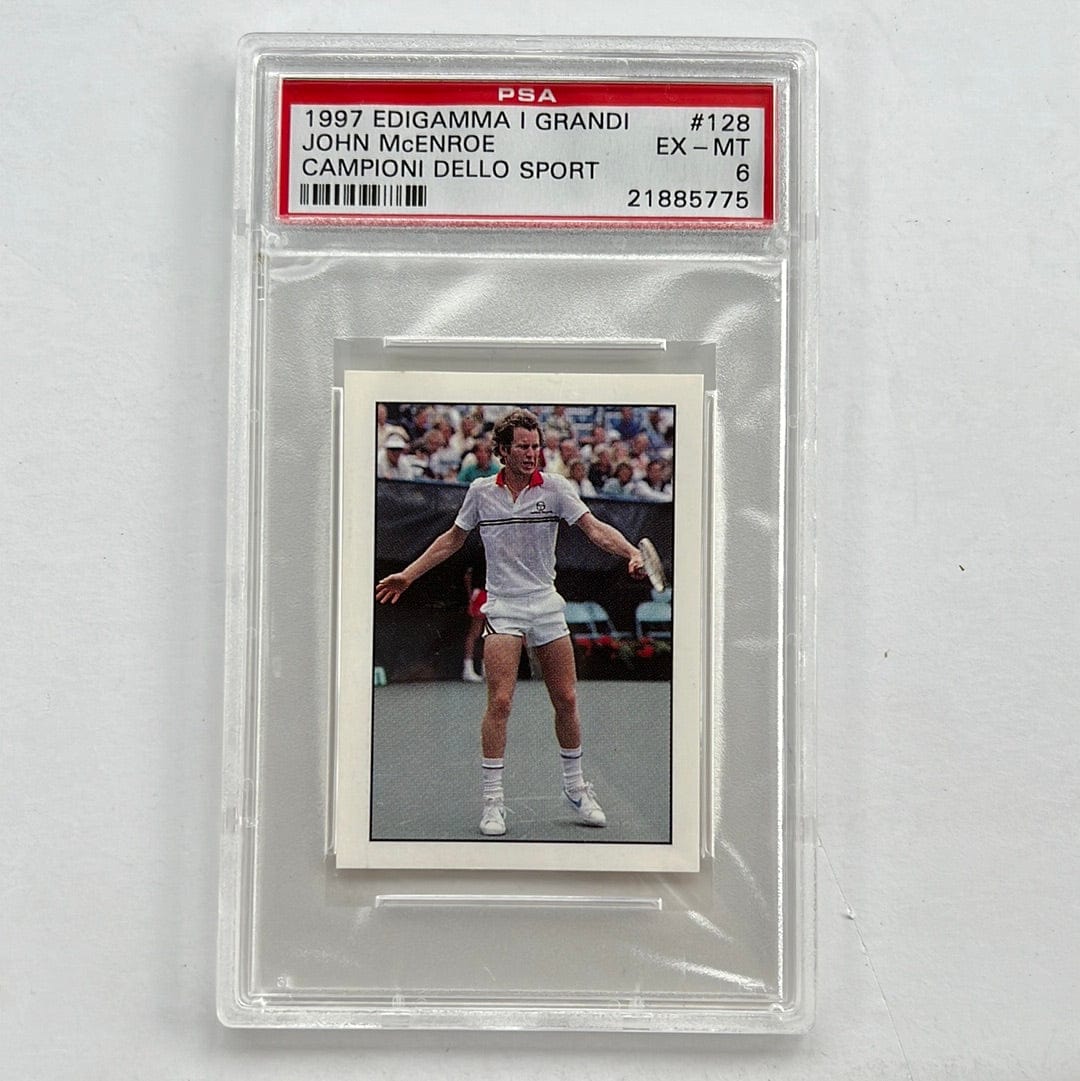 PSA 1997 DIGAMMA I GRANDI JOHN McENROE CAMPIONI DELLO SPORT STICKER