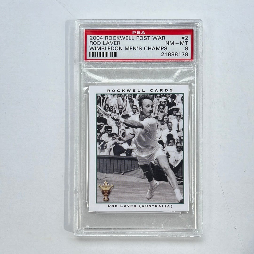 I Like Mikes Mid Century Modern PSA 2004 ROCKWELL POST WAR ROD LAVER WIMBLEDON MEN'S CHAMPS