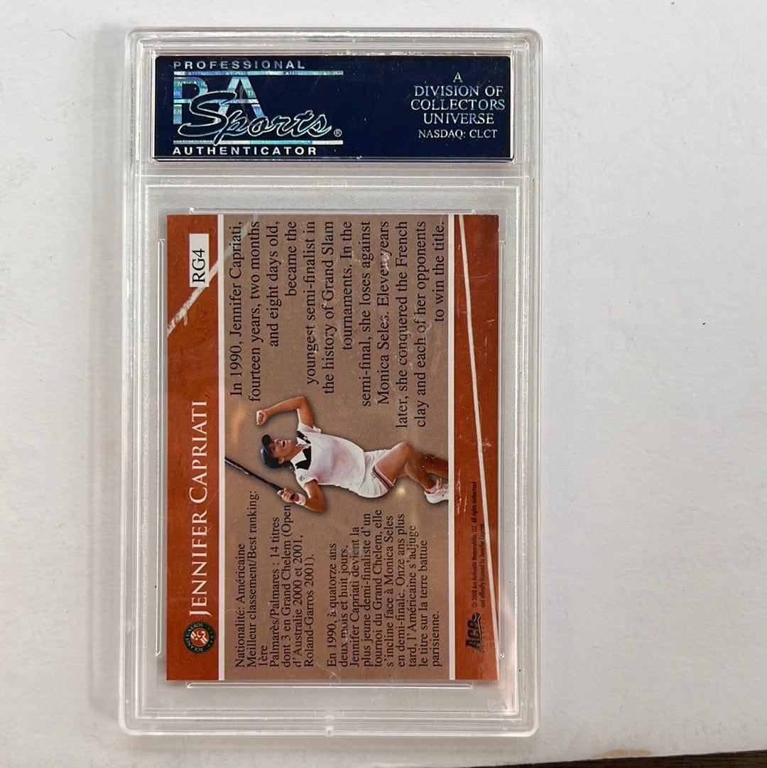 I Like Mikes Mid Century Modern PSA 2008 ACE AUTHENTIC JENNIFER CAPRIATI MAT.PNT.FRNCH.OPEN-BLUE