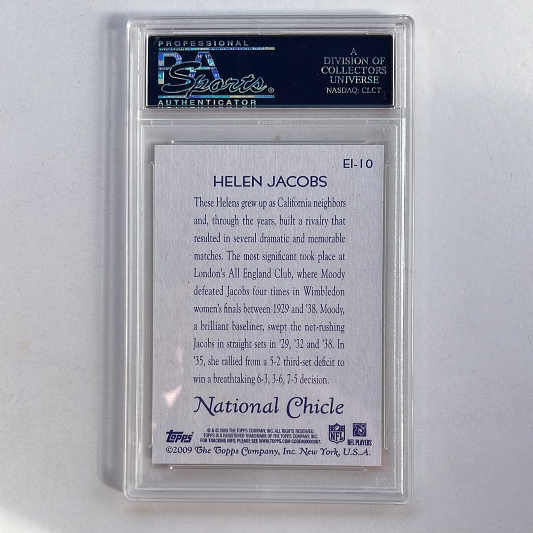 I Like Mikes Mid Century Modern PSA 2009 TOPPS NAT'L CHICLE HELEN JACOBS ERA ICONS