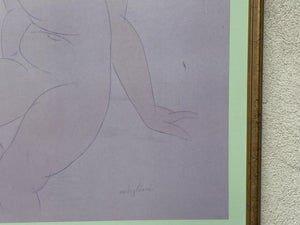 I Like Mikes Mid Century Modern Seated Female Nude by Modigliani, Exhibition Poster for Robert Lehman Collection, Metropolitan Museum of Art