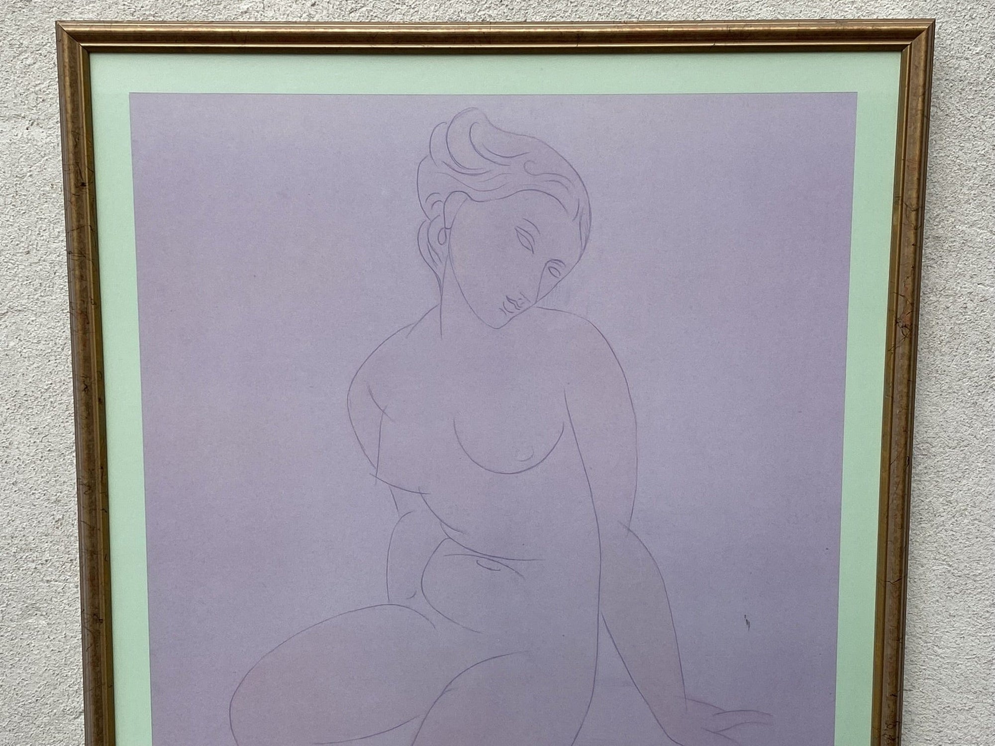 I Like Mikes Mid Century Modern Seated Female Nude by Modigliani, Exhibition Poster for Robert Lehman Collection, Metropolitan Museum of Art
