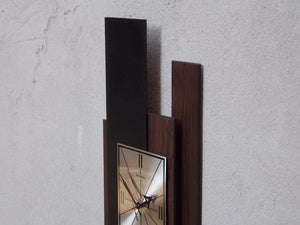 I Like Mikes Mid Century Modern Wall Clocks Mid Century Modern Wood and Black Wall Clock by Verichone