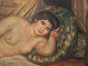 I Like Mikes Mid Century Modern Wall Decor & Art Large Renoir Reclining Nude (Gabrielle), Femme nue couchée, Antique Reproduction