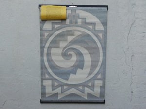 I Like Mikes Mid Century Modern Wall Decor & Art Lars Hawkes Serigraph Wall Hanging, Signed 1970s Native American-inspired