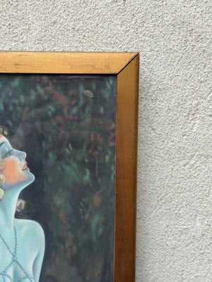 I Like Mikes Mid Century Modern Wall Decor & Art Vintage Framed Persian Night by T. Anaw Hesser