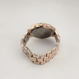 I Like Mikes Mid Century Modern Watches Aeropostale Women's Rose Gold Quartz Watch, Round Chronograph Dial, Bracelet Strap