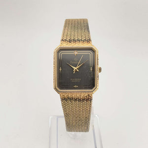 I Like Mikes Mid Century Modern Watches Armitron Men's Gold Tone Quartz Watch, Rectangle Dial, Jewel Detail, Adjustable Mesh Strap