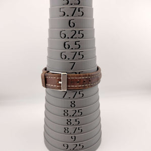 I Like Mikes Mid Century Modern Watches Armitron Men's Gold Tone Quartz Watch, Round Gold Tone Dial on a White Face, Brown Leather Strap