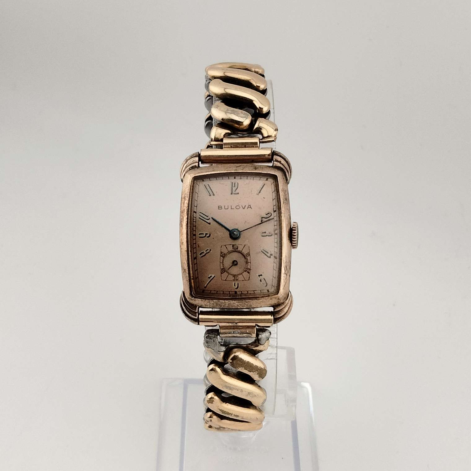 Bulova Copper Tone Unisex Watch, Convex Rectangular Dial  display picture 1