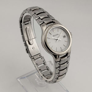 I Like Mikes Mid Century Modern Watches Bulova Men's Silver Tone Watch, Circular Dial, Date Window, Bracelet Strap