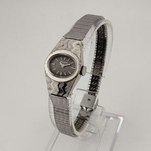 I Like Mikes Mid Century Modern Watches Bulova Unisex Watch, Silver Tone, Horizontal Oval Dial, Adjustable Bracelet Strap