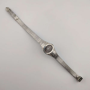 I Like Mikes Mid Century Modern Watches Bulova Unisex Watch, Silver Tone, Horizontal Oval Dial, Adjustable Bracelet Strap