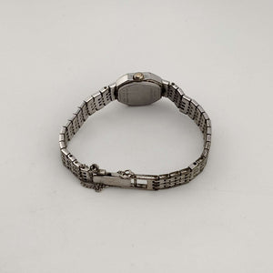 I Like Mikes Mid Century Modern Watches Bulova Women's Silver Tone Quartz Watch, Octagonal Dial, Bracelet Strap