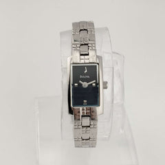 Brand New Bulova Women\'s Silver-Tone Rectangular Bangle Watch | MOP Dial & Box s-l400.jpg main image 3