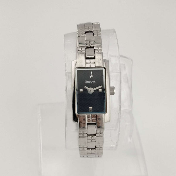 Bulova 96L138 Womens Black Dial Rectangle Stainless Bangle Watch New Battery Stainless Steel Bangle 96l138 Bulova 96l138 Stainless Steel  main image 4
