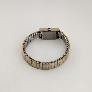 I Like Mikes Mid Century Modern Watches Caravelle by Bulova Gold Tone Unisex Quartz Watch, Rectangular Dial, Stretch Strap