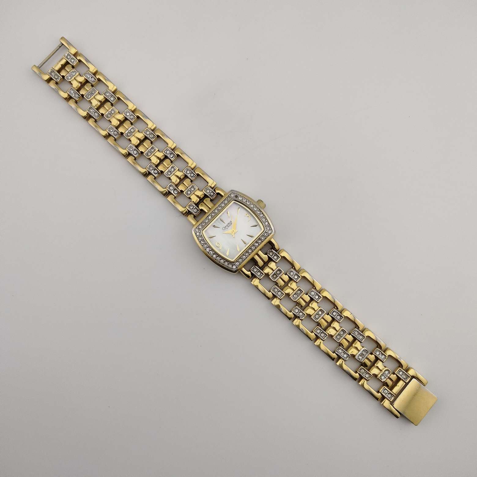 Caravelle by Bulova Ladies Watch Gold Tone Bracelet Pearl Dial Luminous Markers Caravelle by Bulova Gold Tone Women main image 3