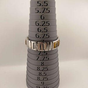 I Like Mikes Mid Century Modern Watches Cenere Women's Silver Tone Watch, Rectangular Dial, Amber Glass and Metal Strap