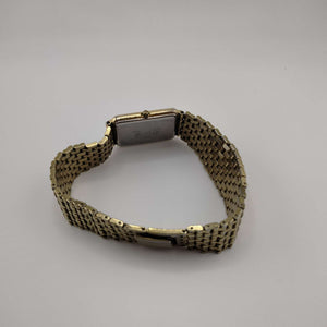 I Like Mikes Mid Century Modern Watches Citizen Gold Tone Women's Watch, Rectangle Mother of Pearl Dial, Bracelet Mesh Strap