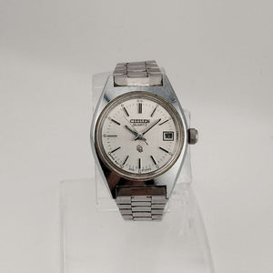 I Like Mikes Mid Century Modern Watches Citizen Men's Silver Tone Quartz Watch, Date Window, Bracelet Strap