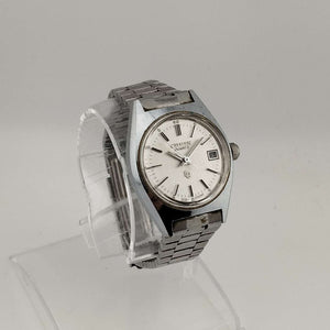 I Like Mikes Mid Century Modern Watches Citizen Men's Silver Tone Quartz Watch, Date Window, Bracelet Strap