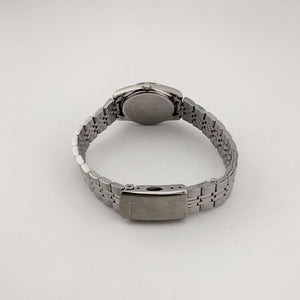 I Like Mikes Mid Century Modern Watches Citizen Men's Silver Tone Quartz Watch, Red Detail, Date and Day Window, Bracelet Strap