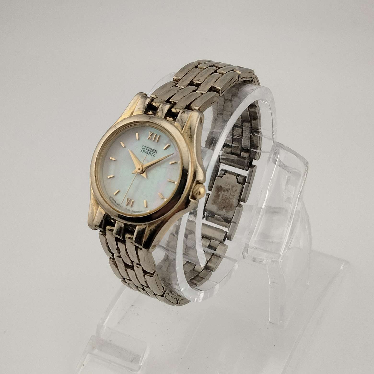 Citizen Petite Gold Tone Watch, Circular Mother of Pearl  display picture 3