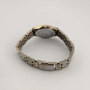 I Like Mikes Mid Century Modern Watches Citizen Petite Gold Tone Watch, Circular Mother of Pearl Dial, Bracelet Strap