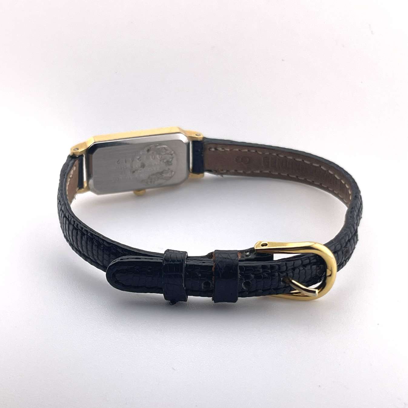 Citizen Petite Quartz, Gold Tone Watch, Black Elongated  display picture 1