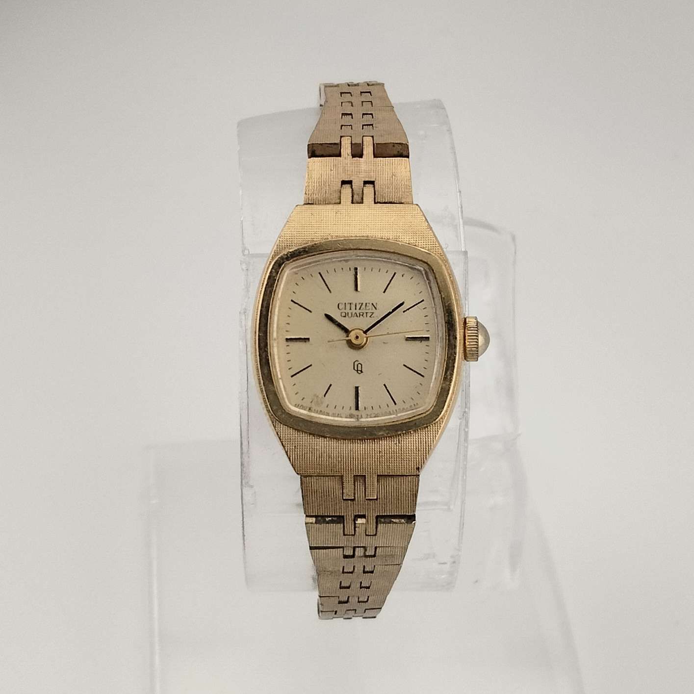 Citizen Petite Quartz Watch, Gold Tone, Rounded Square Dial 