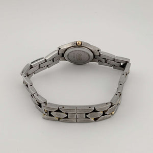 I Like Mikes Mid Century Modern Watches Citizen Round Women's Silver Tone Watch, Mother of Pearl Dial, Bejeweled Bezel, Link Strap