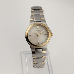 I Like Mikes Mid Century Modern Watches Citizen Unisex "Eco Drive" Automatic Watch, Gold and Silver Tone Details, Bracelet Strap