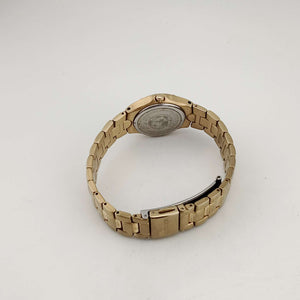 I Like Mikes Mid Century Modern Watches Citizen Unisex Gold Tone Eco-Drive Watch, Date and Day Window, Bracelet Strap
