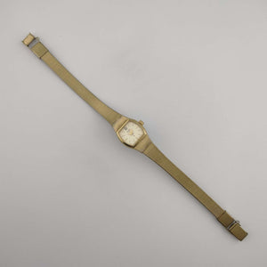 I Like Mikes Mid Century Modern Watches Citizen Unisex Quartz Watch, Gold Tone, Circular Dial, Jewel Detail, Bracelet Strap