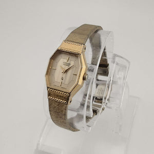 I Like Mikes Mid Century Modern Watches Citizen Unisex Watch, Gold Tone, Octagonal Dial, Bracelet Strap