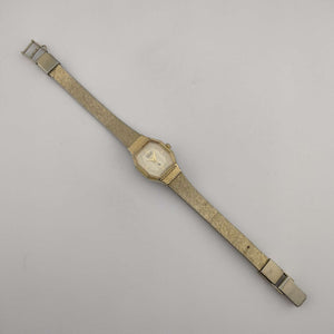 I Like Mikes Mid Century Modern Watches Citizen Unisex Watch, Gold Tone, Octagonal Dial, Bracelet Strap