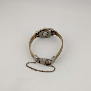 I Like Mikes Mid Century Modern Watches Citizen Women's Gold Tone Quartz Watch, Yellow Rectangular Dial, Bracelet Strap