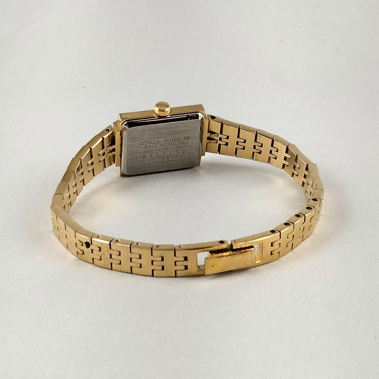 Vintage Citizen Gold-Tone Rectangular Watch Vintage Citizen CQ Watch Women Gold Tone Cream Dial  main image 2