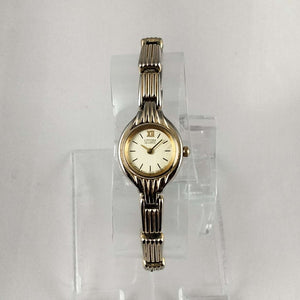 I Like Mikes Mid Century Modern Watches Citizen Women's Petite Gold Tone Watch, Round Dial, Link Strap