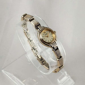 I Like Mikes Mid Century Modern Watches Citizen Women's Petite Gold Tone Watch, Round Dial, Link Strap