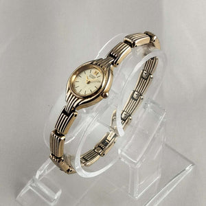 I Like Mikes Mid Century Modern Watches Citizen Women's Petite Gold Tone Watch, Round Dial, Link Strap