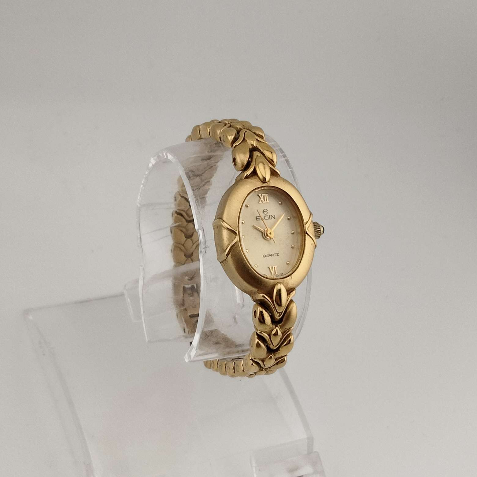 ELGIN gold ingot レディース腕時計 Elgin Women's All Gold Tone Quartz Watch, Oval Dial, Bracelet