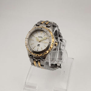 I Like Mikes Mid Century Modern Watches Fossil Unisex Mixed Metal Watch, Round Dial, Mint Green Accents, Bracelet Strap