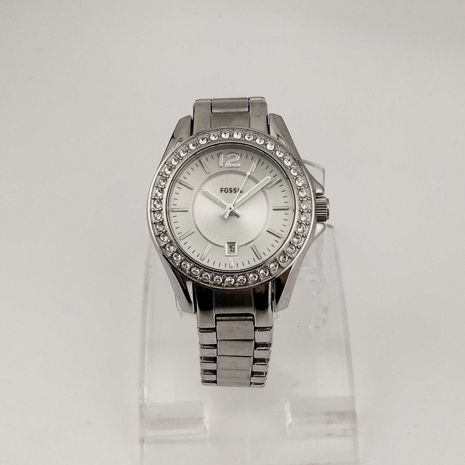 Fossil Womens Silver Watch Fossil Large Face Ladies Silver Watch - Schreiner Outfitters  main image 3