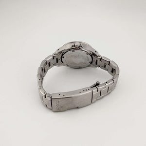 I Like Mikes Mid Century Modern Watches Fossil Women's Silver Tone Watch, Round Dial, Jewel Detail, Date Window, Bracelet Strap