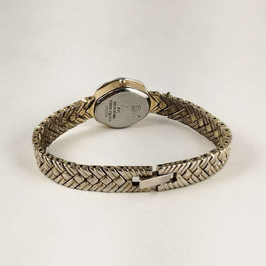 I Like Mikes Mid Century Modern Watches Jules Jürgensen Watch, Oval Dial, Basket Weave Strap